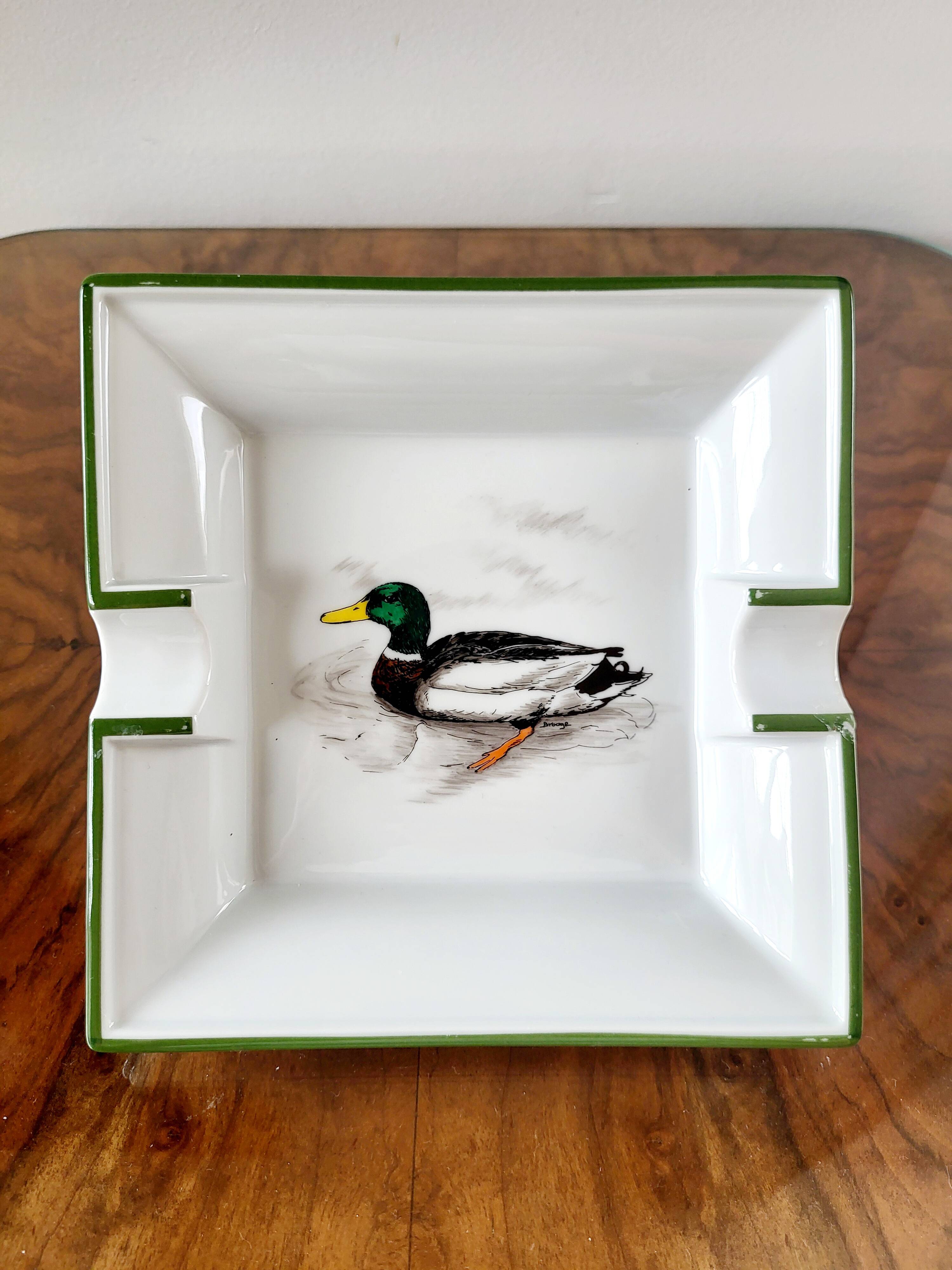Limoges - Broage workshop - Ashtray - The Mallard - Porcelain France - 1930