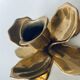 Bougeoir fleur en laiton