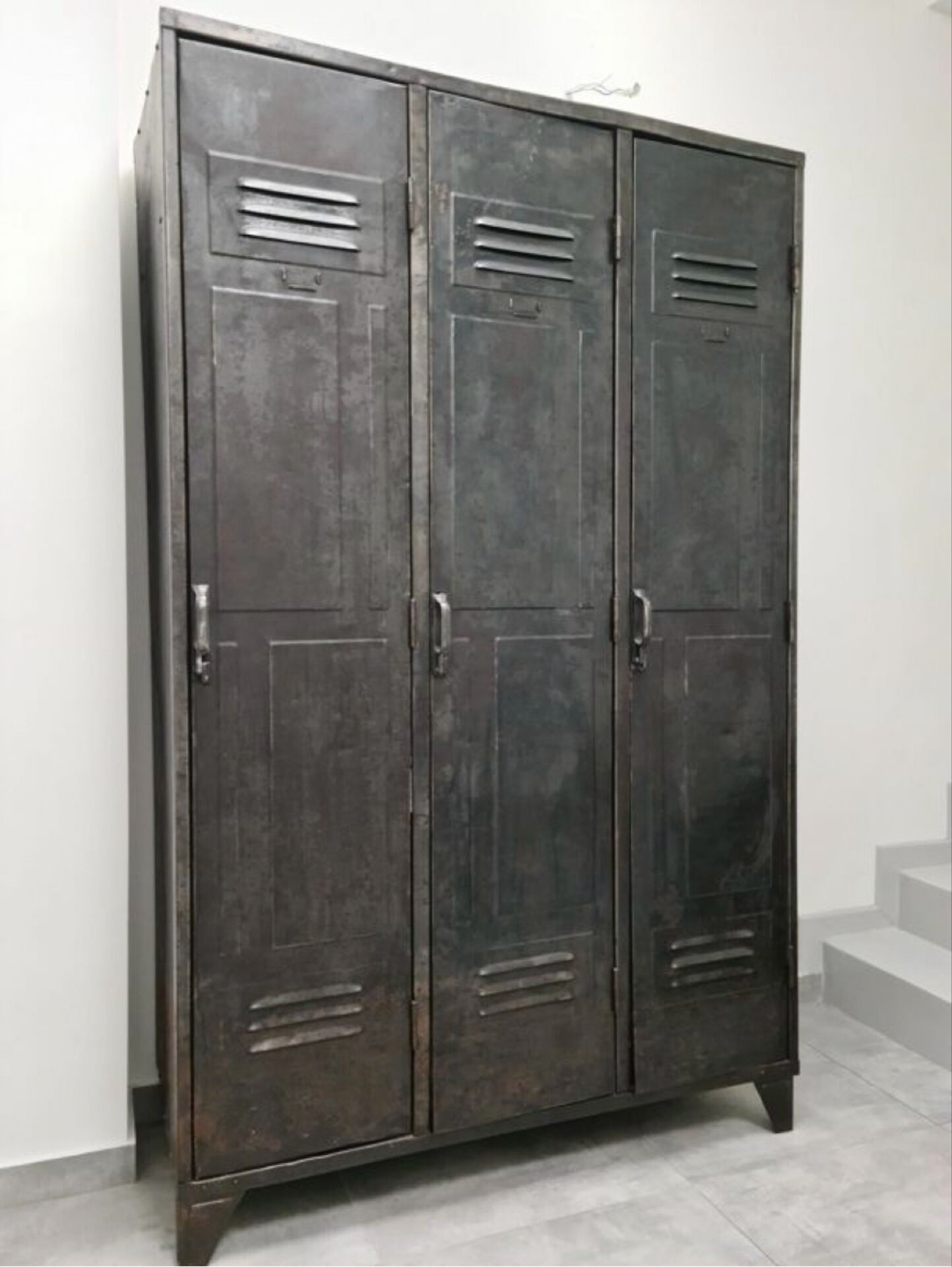 Metal wardrobe locker steel industrial 1950