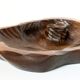 Brutalist dish in vintage gougé wood