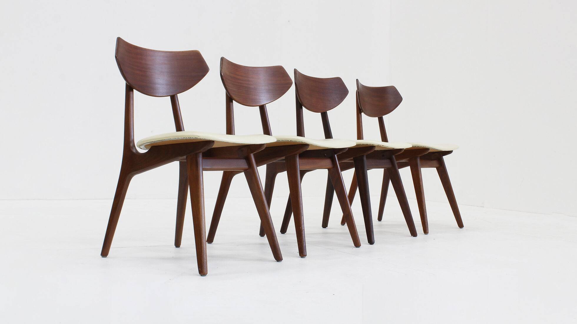 Vintage Danish teak dining chairs, set of 4