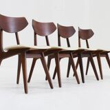 Vintage Danish teak dining chairs, set of 4