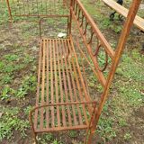 Gloriette / iron garden pergola with 2 benches