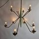 Mid-century Italian opaline glass chandelier