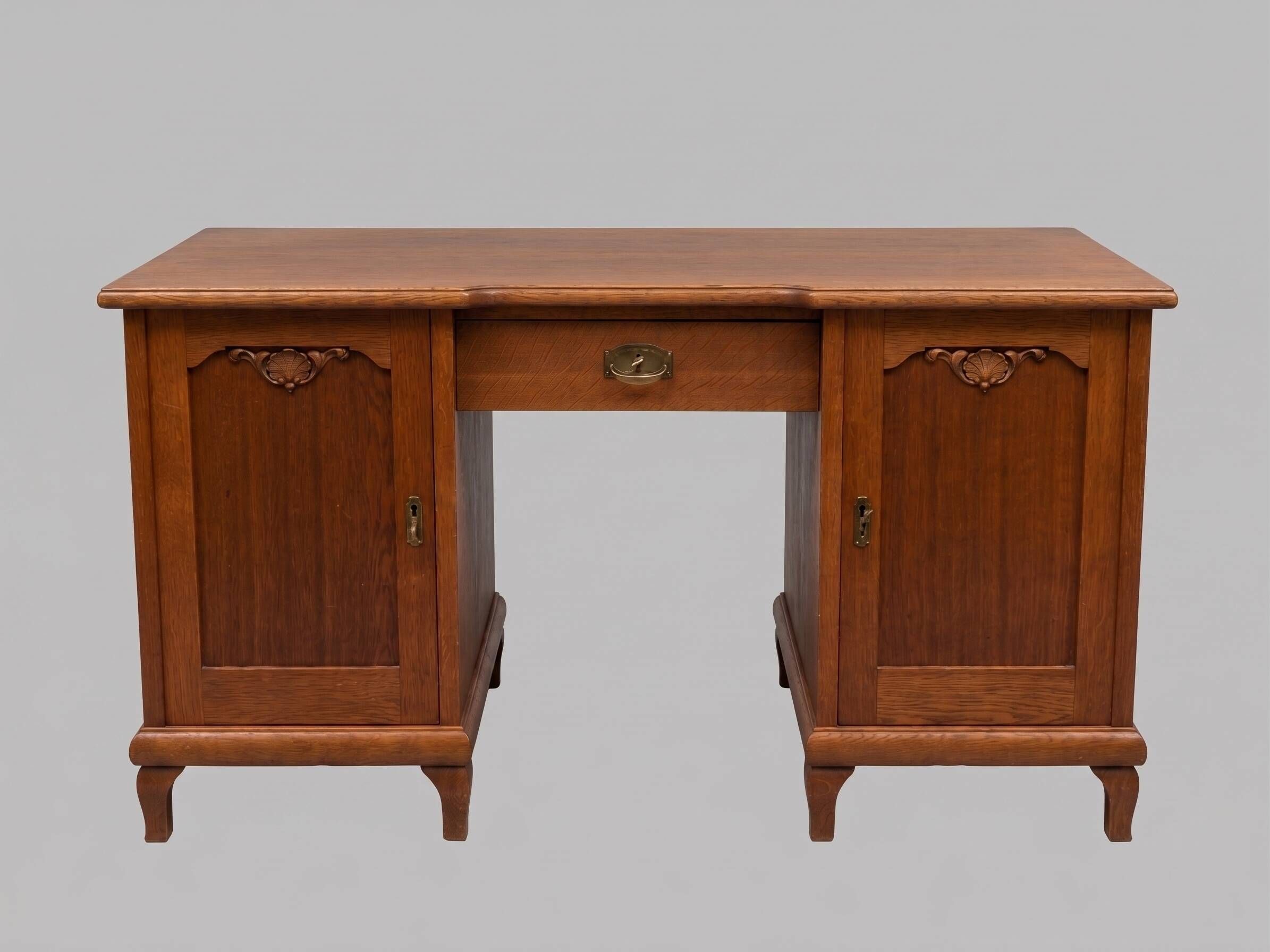 Antique solid wood desk