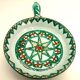 Large frying pan, casserole, signed enamelled ceramic by Humbert Pittari Vallauris.
