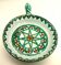 Large frying pan, casserole, signed enamelled ceramic by Humbert Pittari Vallauris.