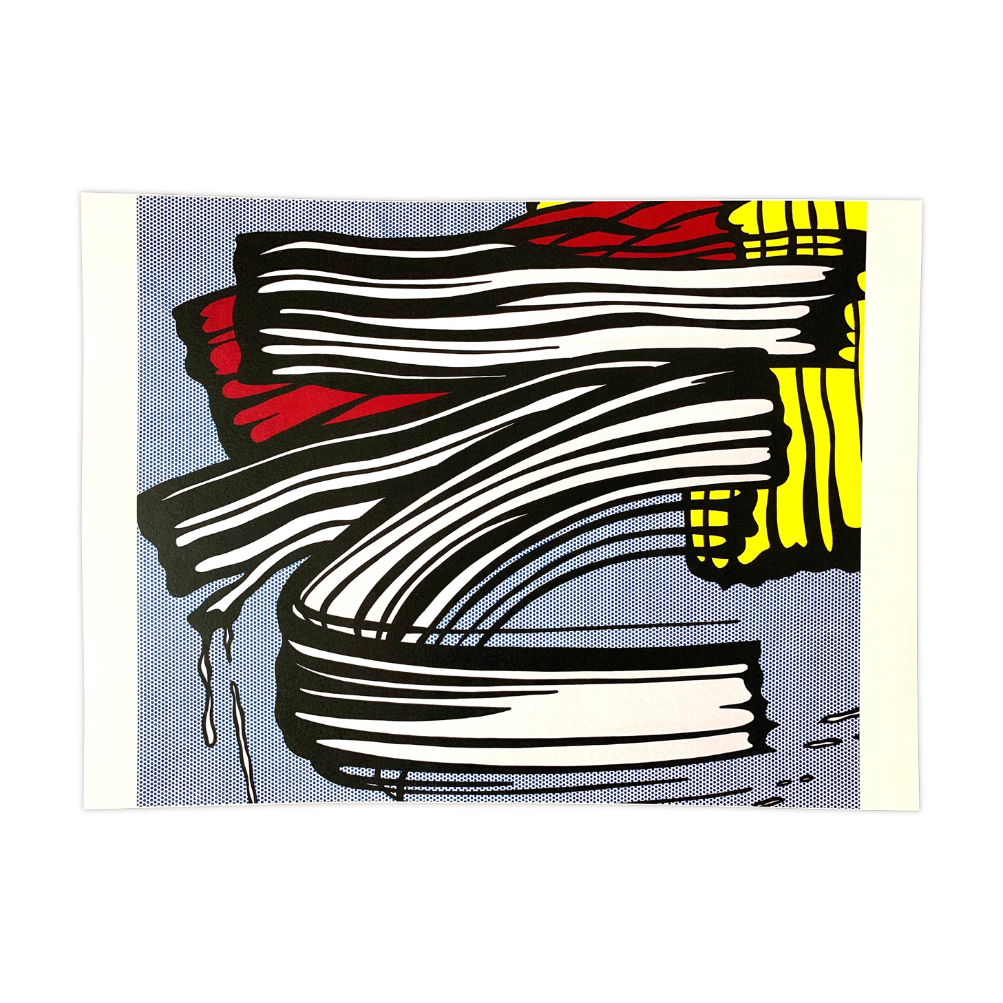 Original pop-art poster, reissue by Roy Lichtenstein "little big painting 1965"