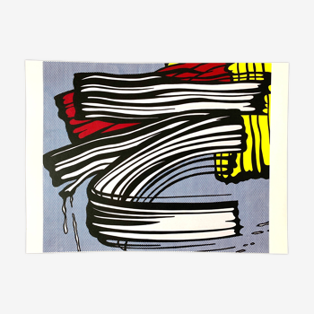 Affiche pop-art originale, réédition de Roy Lichtenstein "little big painting 1965"