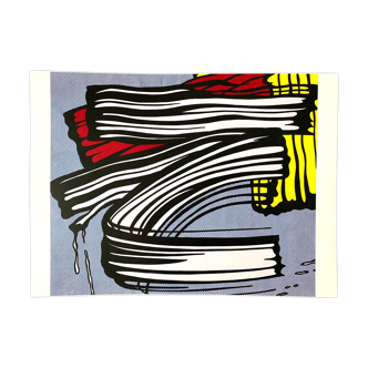 Affiche pop-art originale, réédition de Roy Lichtenstein "little big painting 1965"