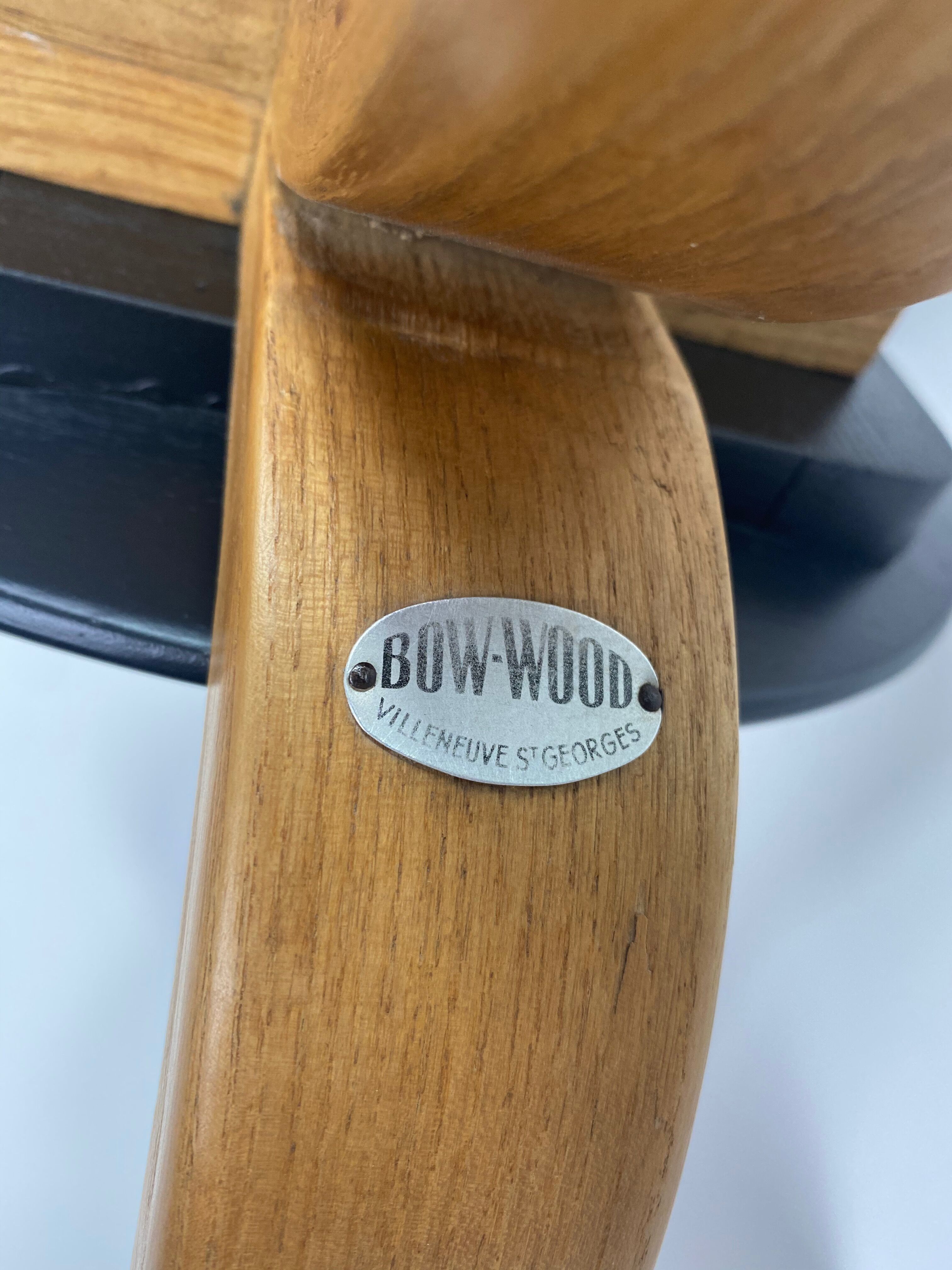 Pair of chairs bow wood no.3 Steiner edition 1950