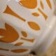 Antique bowl - Yellow foliage pattern - Sarreguemines