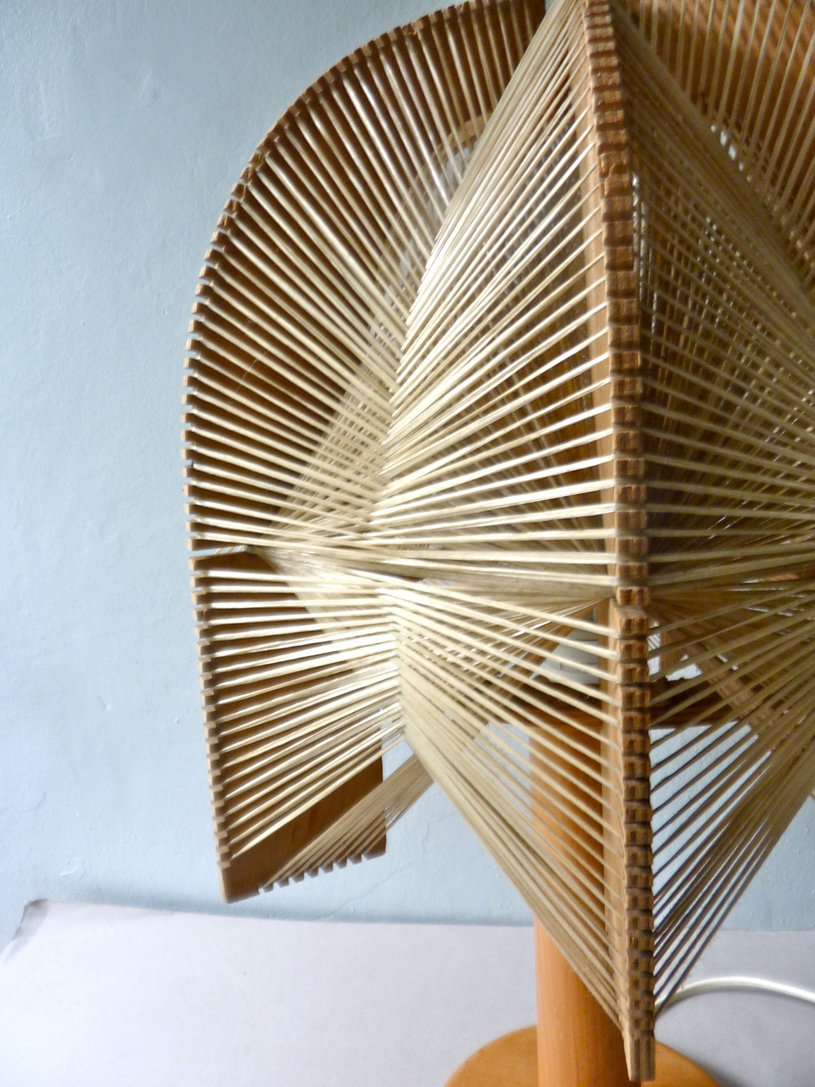 Scandinavian lamp in wood and son of the 1960s
