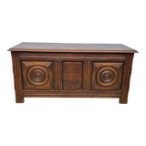 Basque bench chest in solid wood, 105 cm