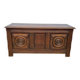 Basque bench chest in solid wood, 105 cm