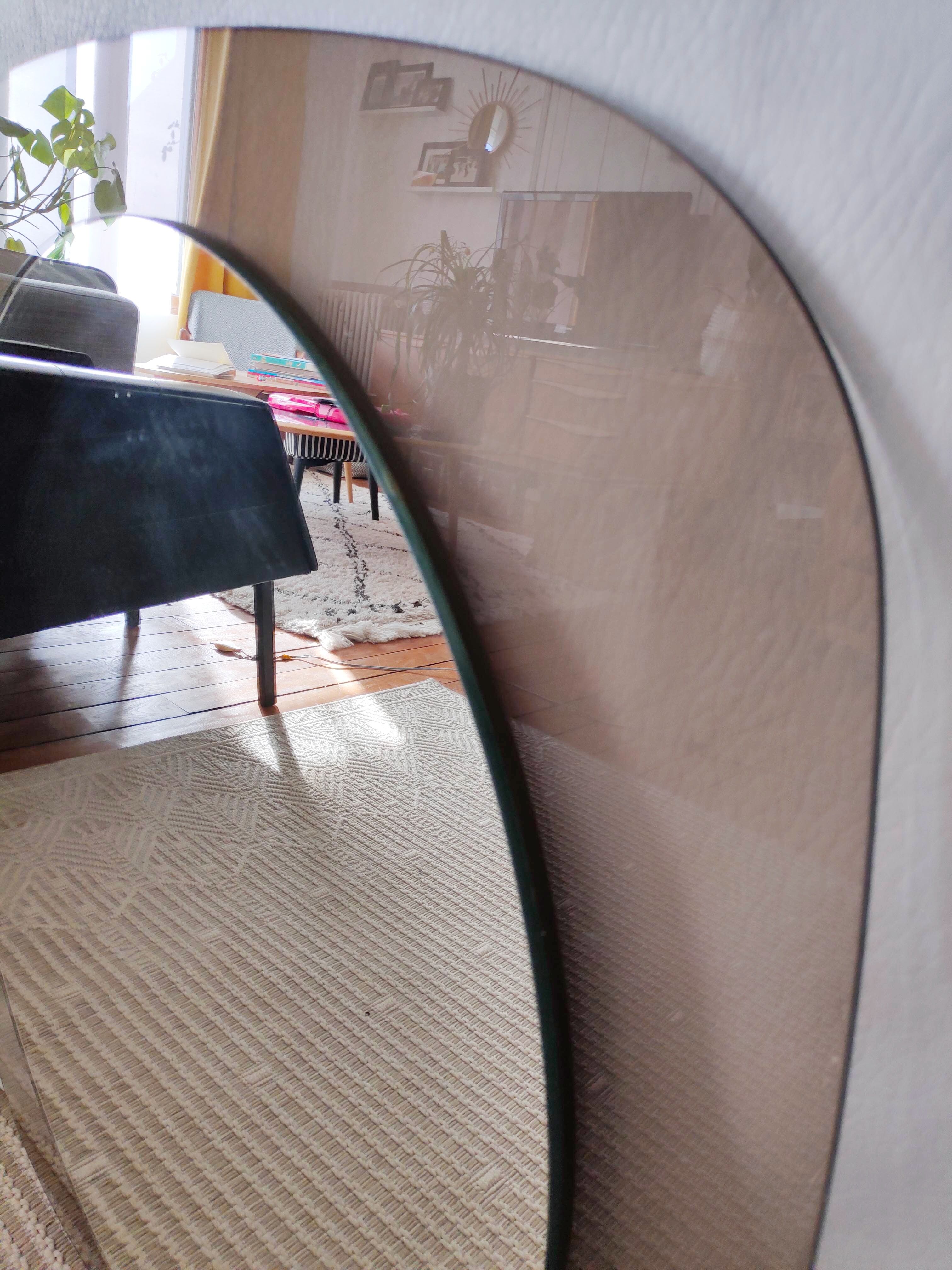 Mirror vintage plexi smoked 70 x 55cm