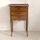 Louis XV style cherry wood bedside table with cabriole legs
