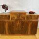 Art Deco English Burr Walnut Cocktail Sideboard – Circa 1930s  A stunning o