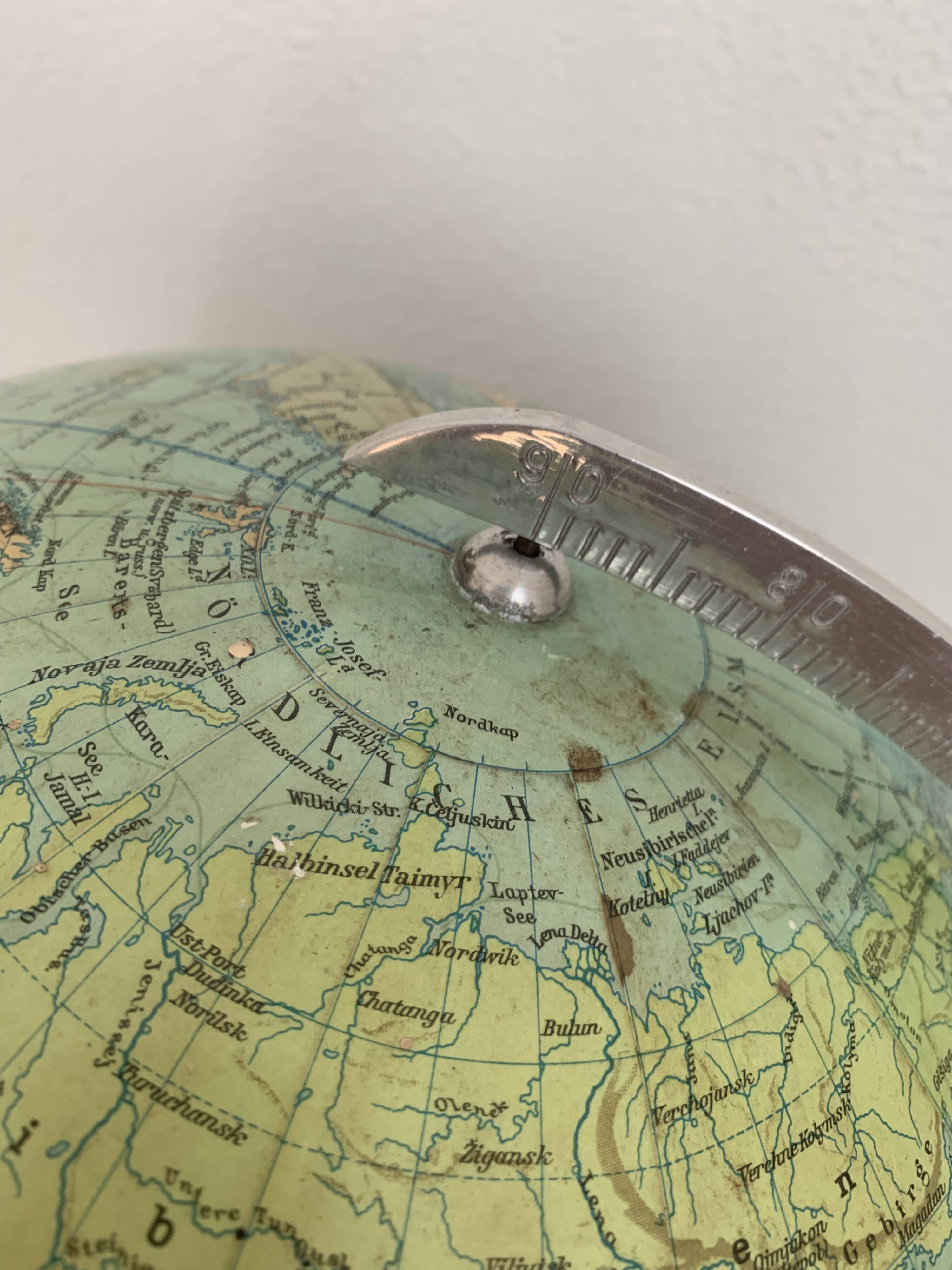 Vintage 1961 Dietrich Reimer Berlin World Globe - 45 cm