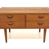 Scandinavian teak chest of drawers, Kai Kristiansen, Feldballes Møbelfabrik, Sweden, 1950