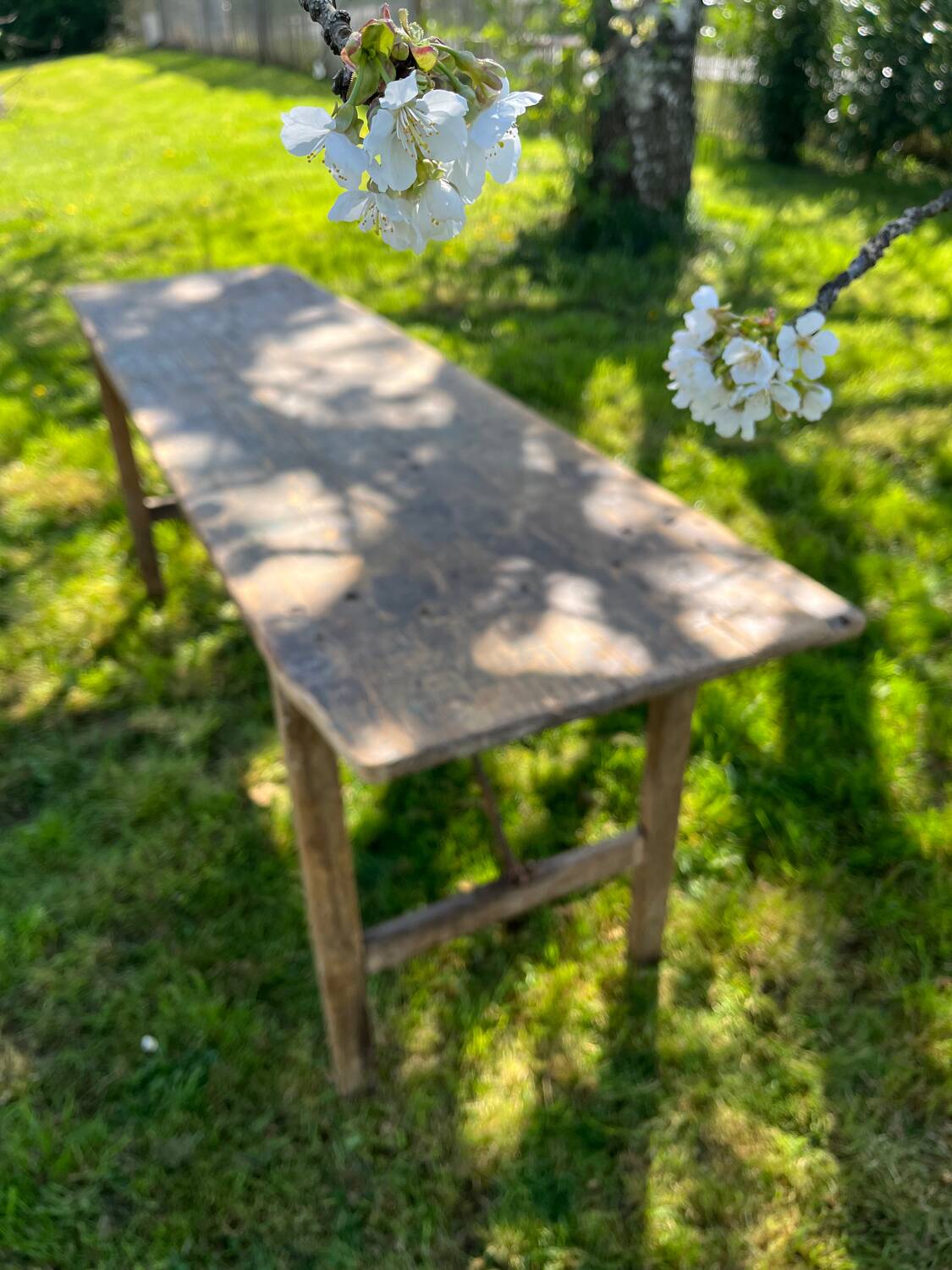 Antique wooden folding table