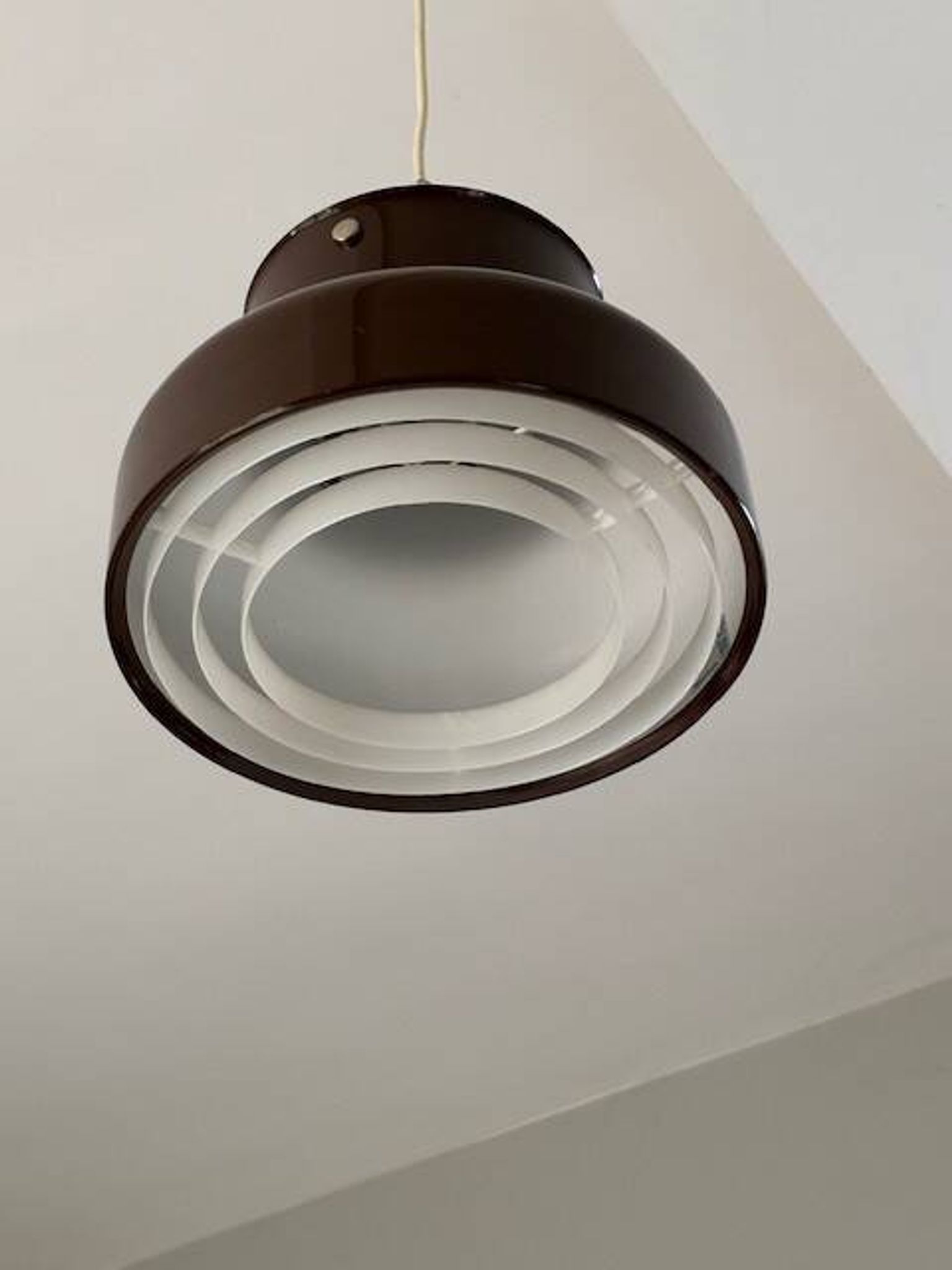 Brown Bumling pendant light by Anders Pehrson-Sweden 1960s