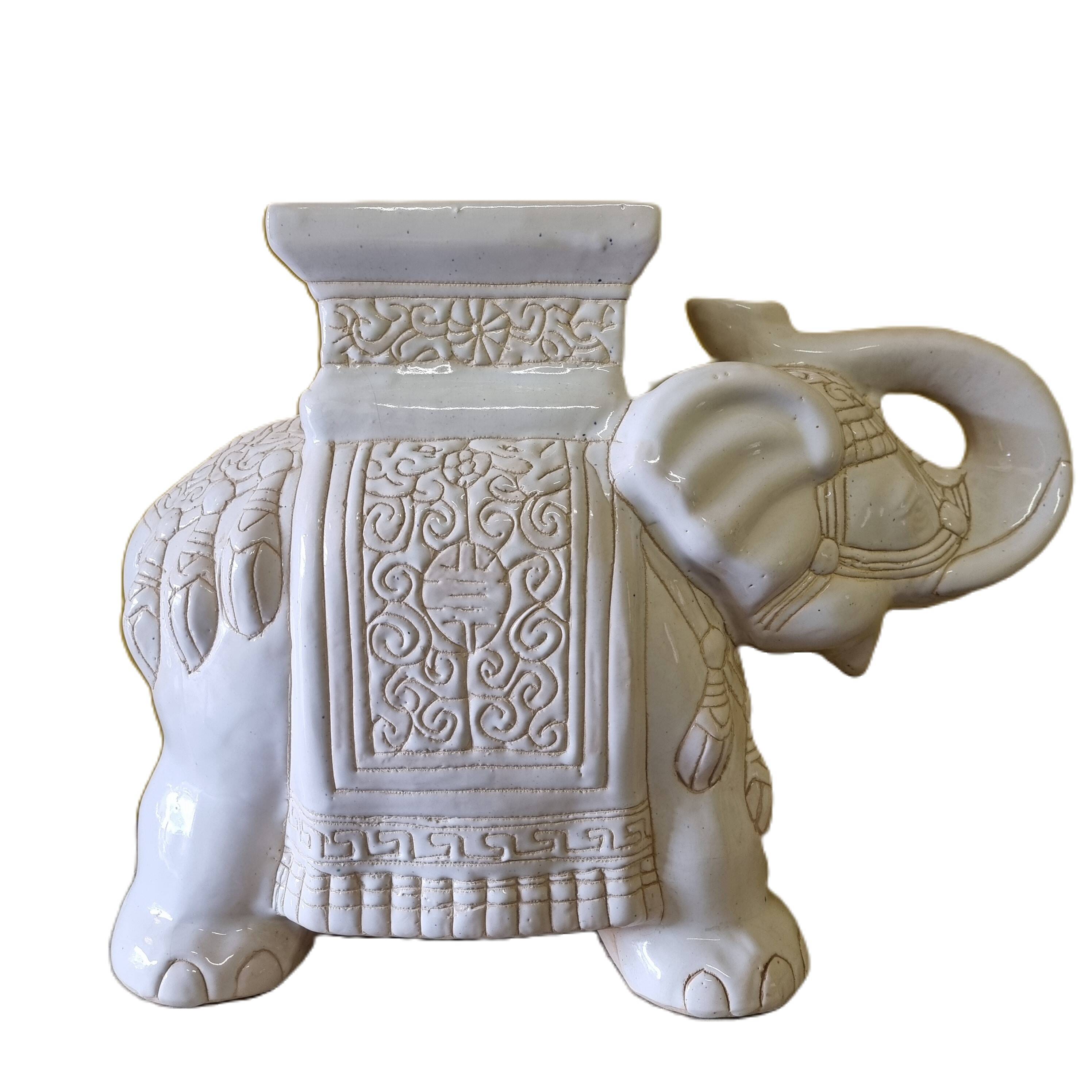 Vintage Ceramic Elephant Plant Table Mid 20th Century