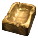Brutalist bronze ashtray, Lauterbach, France, 1950s