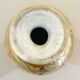 Glazed ceramic drop vase, signed Michel Argans, leaf decoration