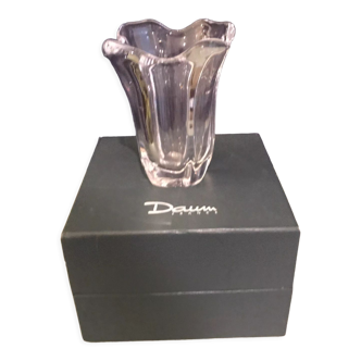 Crystal vase signed daum france