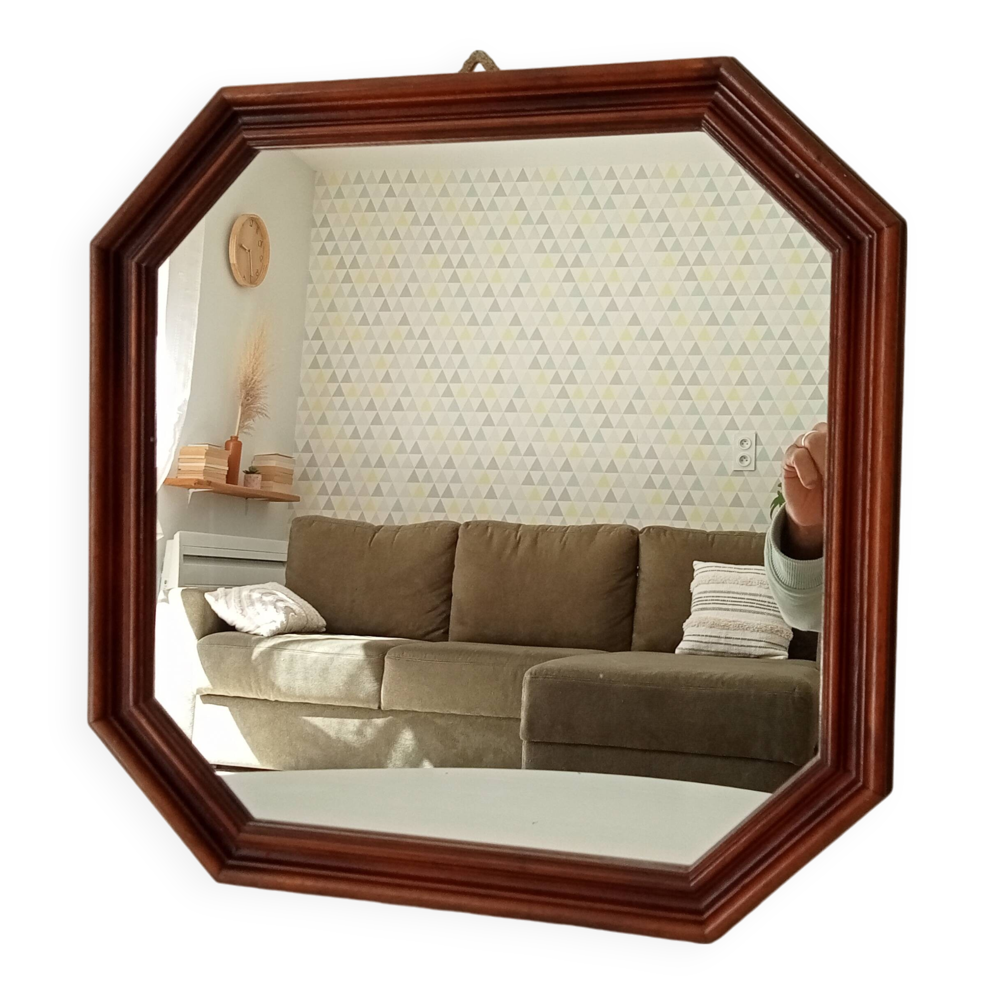 Vintage Italian octagonal mirror from the 60s