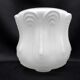 Art deco, vintage frosted white glass globe, swirl design light shade