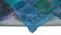 Handmade anatolian vintage 202 cm x 300 cm blue patchwork carpet