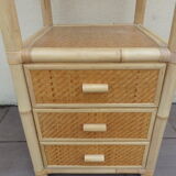 Bamboo and rattan shelf