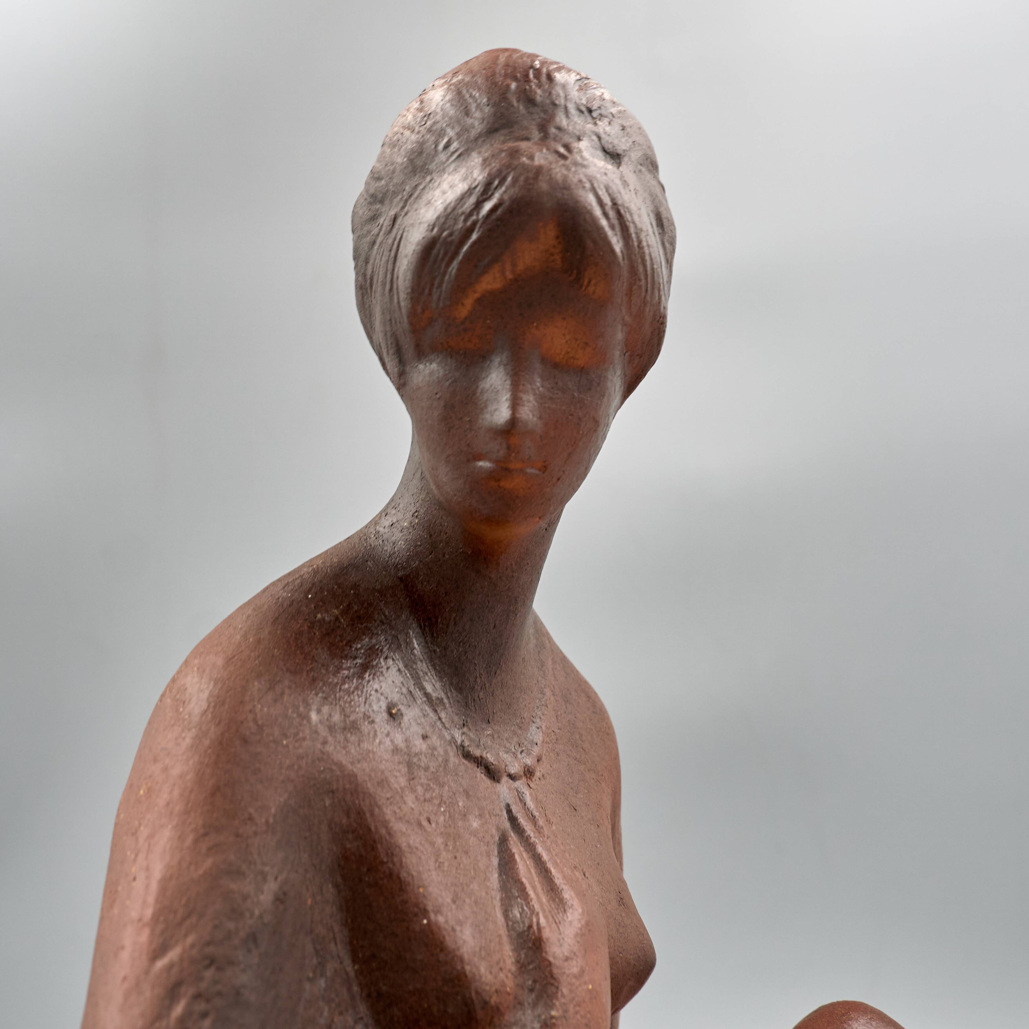 Ceramic Woman Figure, 1982, Czechoslovakia