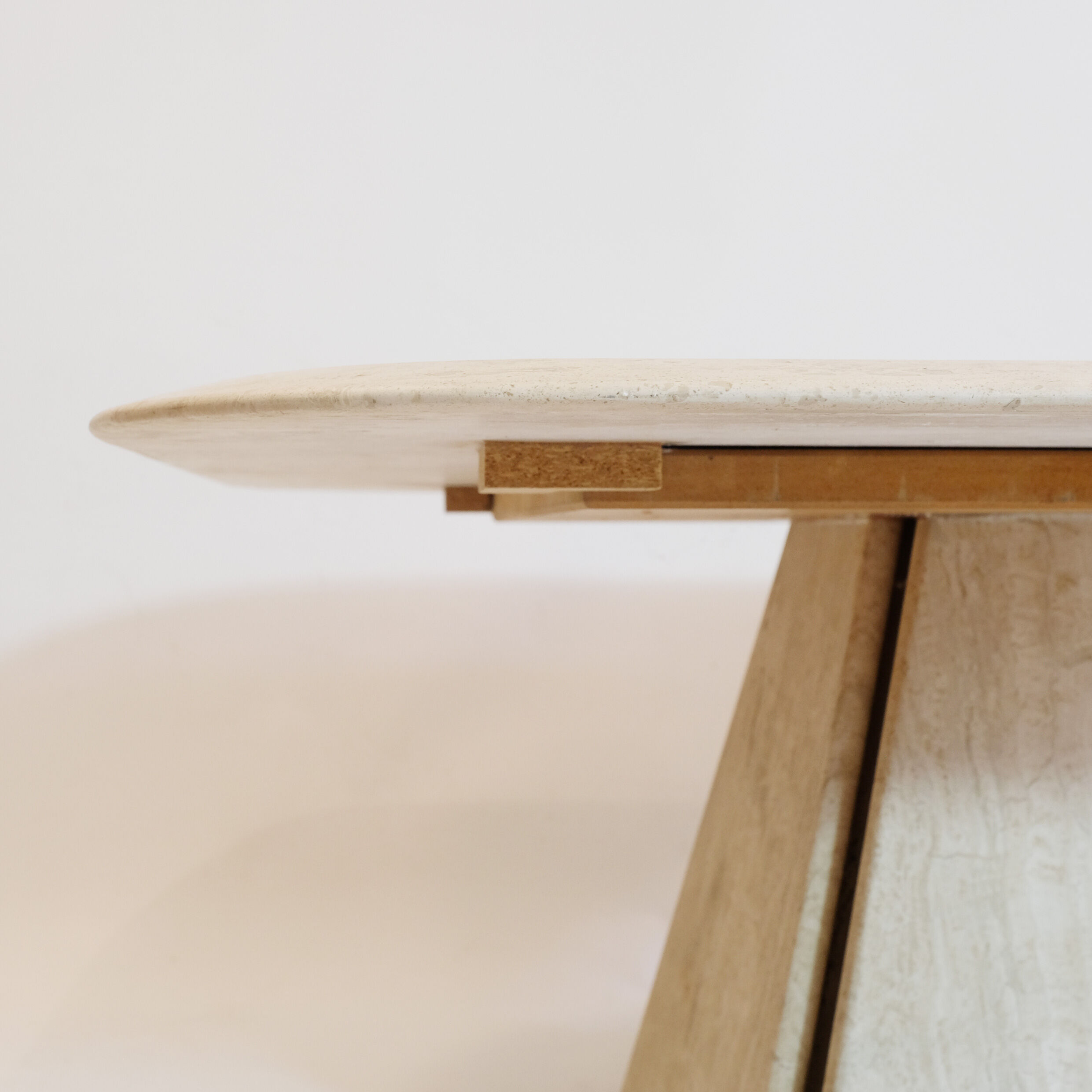 Coffee table in travertine Italian work of the 1970