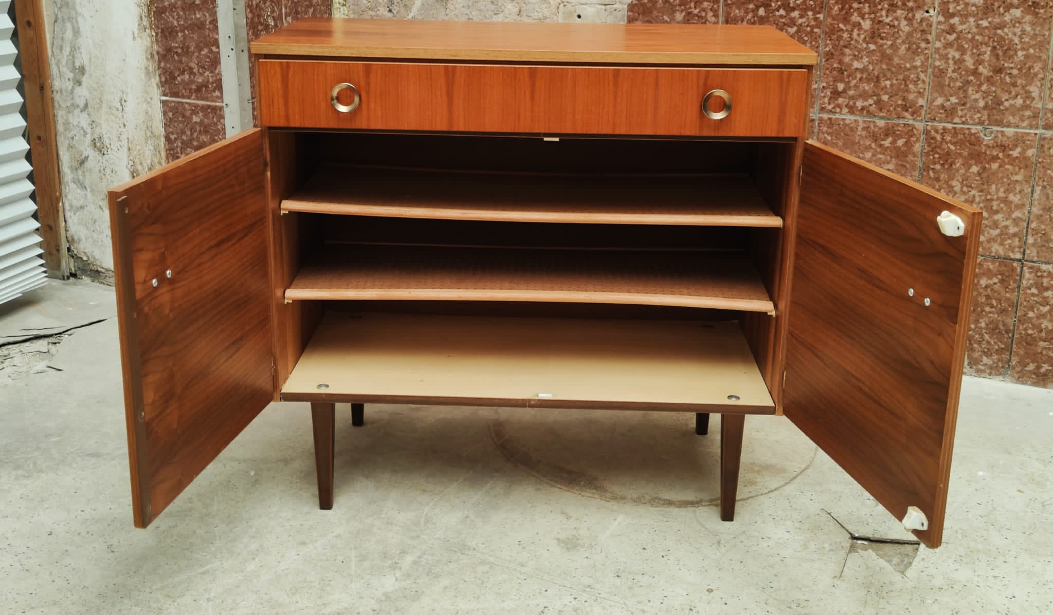 Mid century shoe cabinet | vintage - sidetable
