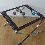 Chrome coffee table from the 1970s.