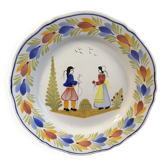Decorative plate in Henriot Quimper faience