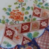 Scalloped plate, IMARI porcelain, JAPAN, 19th / 20th century, bird and flower motifs