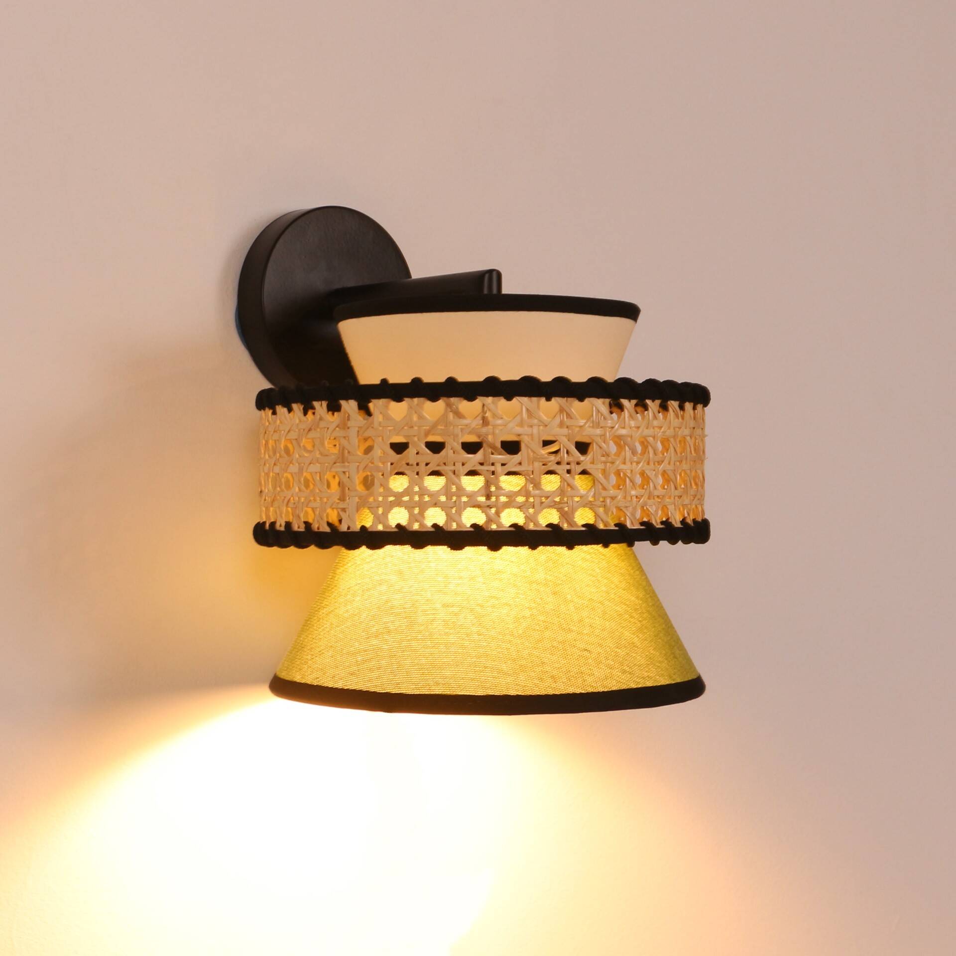 Bamboo Sconce, Wall Lighting, Fabric Sconce,Bamboo Lampshade