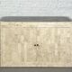 Vintage stone and brass marquetry sideboard, 1980s