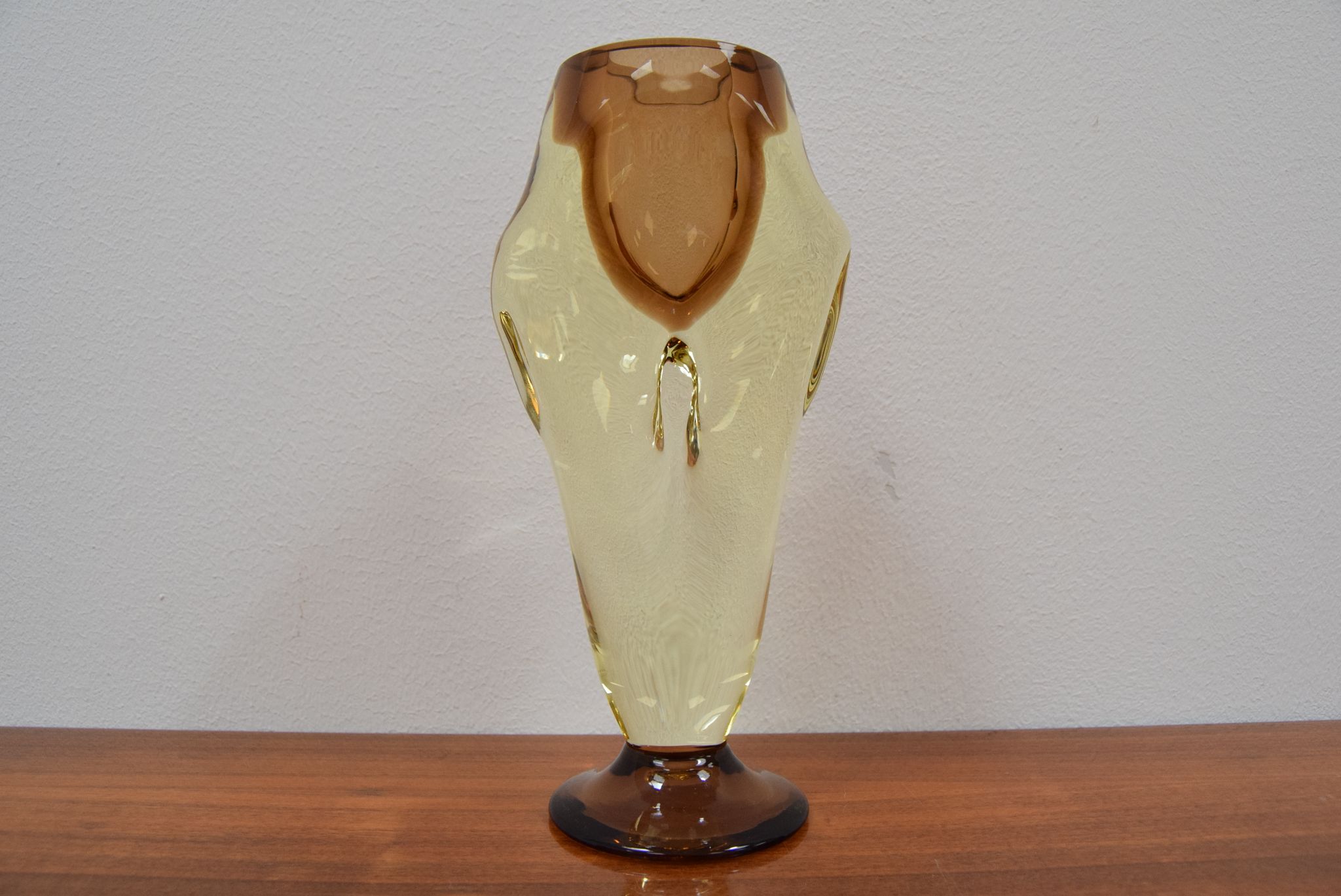 Mid-century Art Glass Vase,Chribska,1960's.