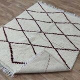 Handmade wool Berber rug 176x152cm