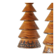 Pair of Scandinavian lacquered wooden candle holders