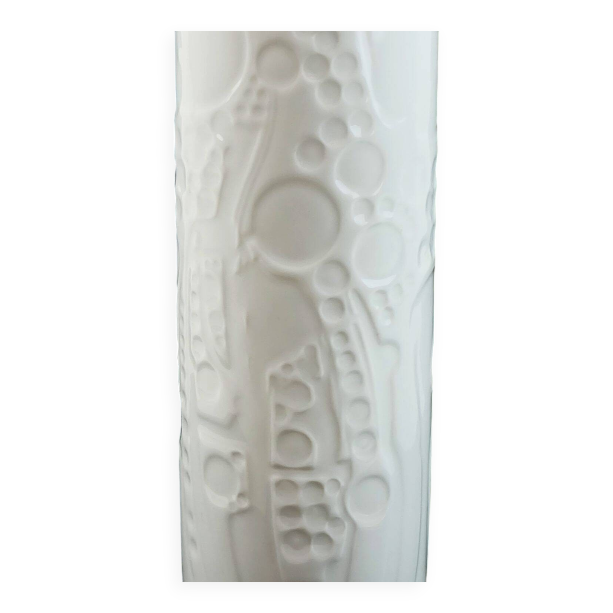 Large vase by gerold-porzellan op-art abstract relief decor 1960s/1970