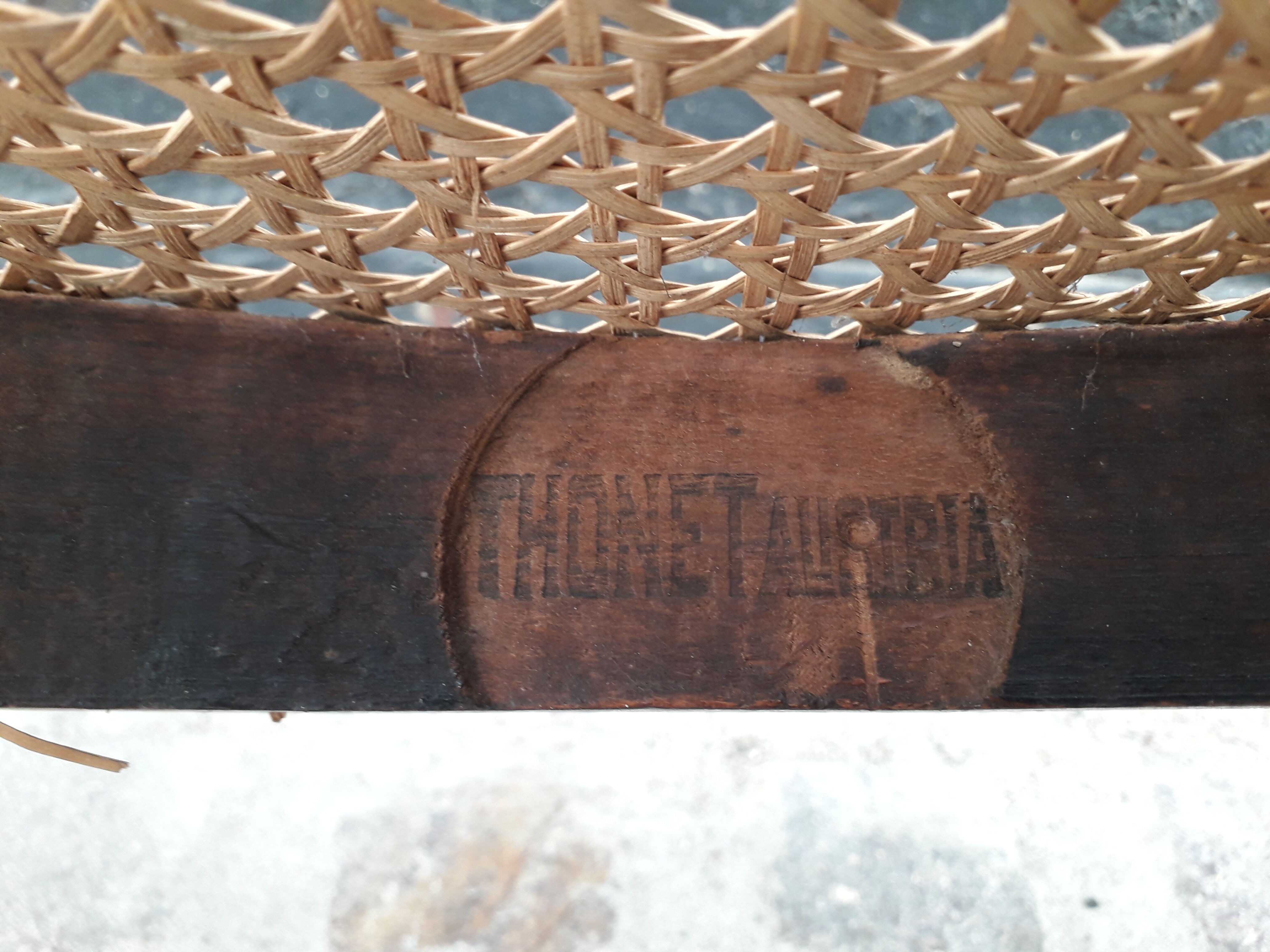 Canned Thonet armchair