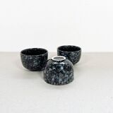 Black and gray ceramic mugs