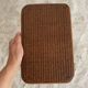 Vintage low rattan stool