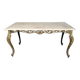 Louis XV style coffee table in marble and copper